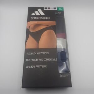 Adidas Seamless Bikini Underwear 4-Pack Flexible 4-Way Stretch Size XL